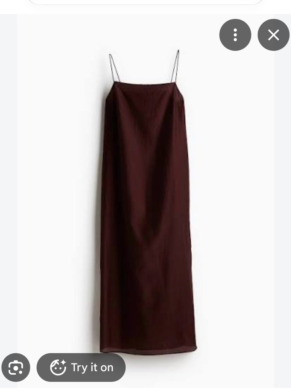 H&M Slip Dress in Deep Burgundy -  Medium